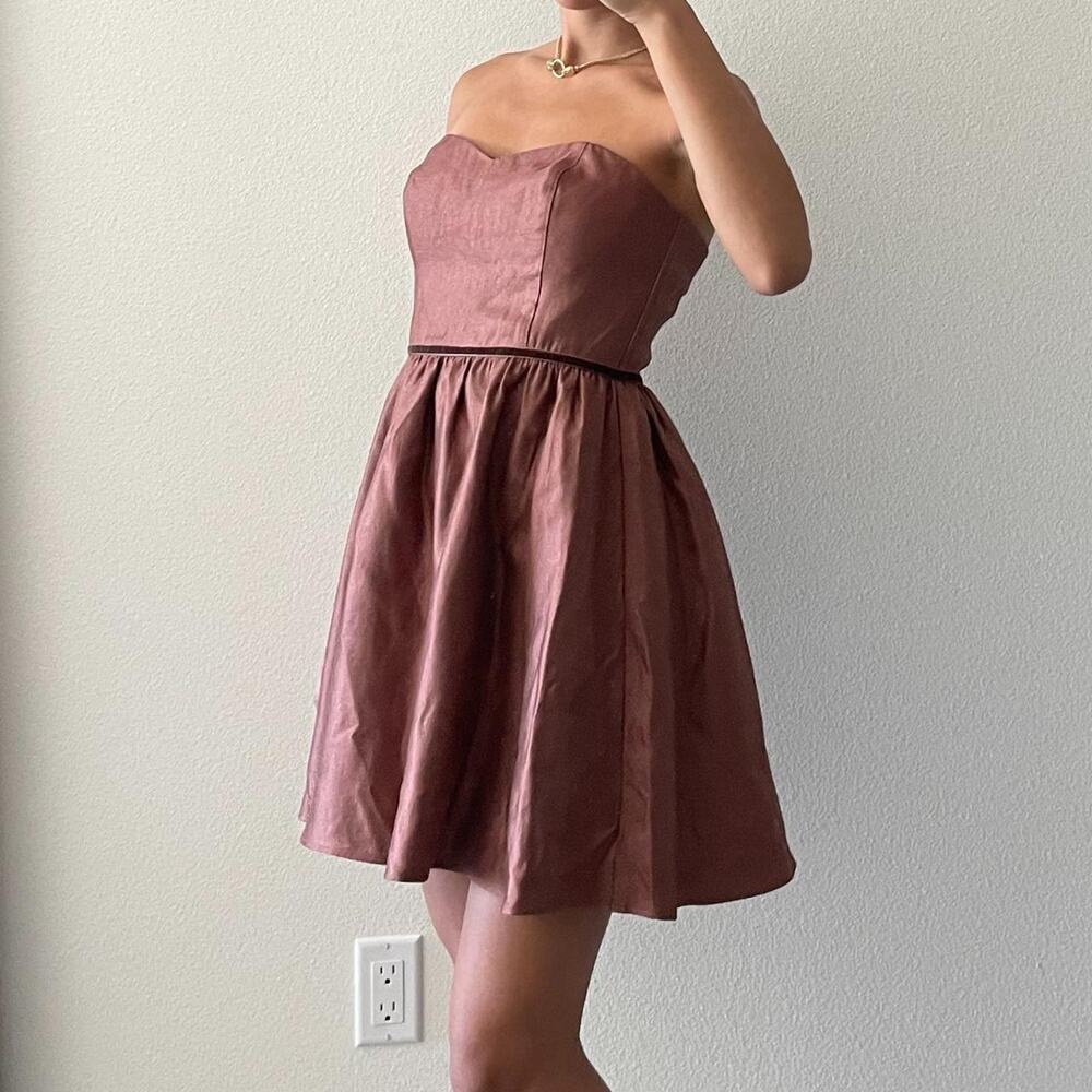 Brown Mocha Strapless Dress